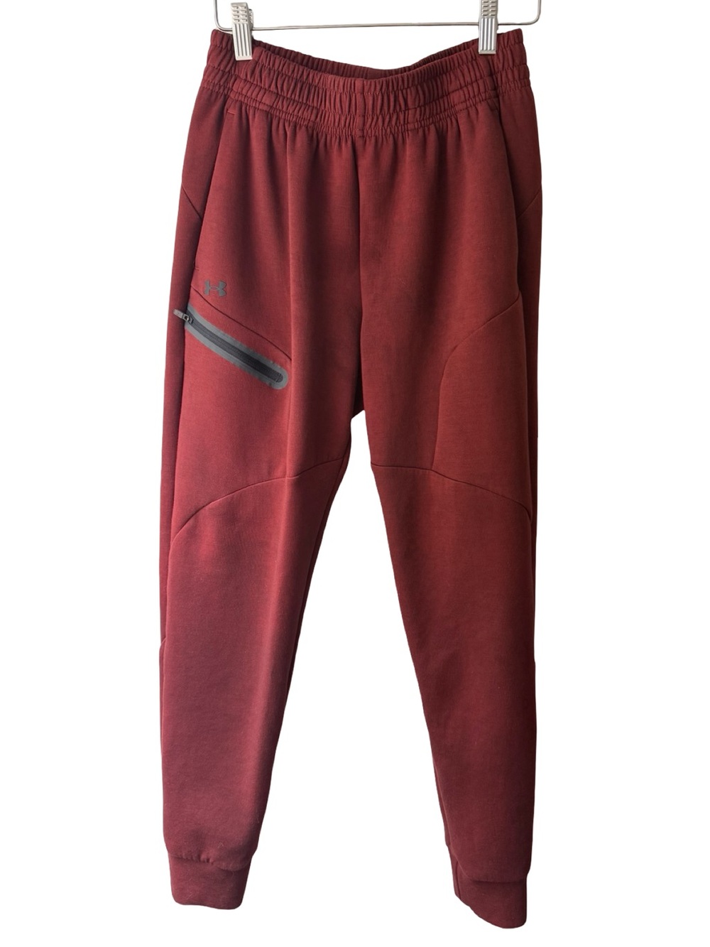 Under Armour Maroon Performance Joggers with Zipper Pocket